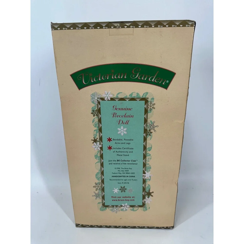 Brass Key Victorian Garden 1999 Holiday Limited Edition Porcelain Doll Kmart 18